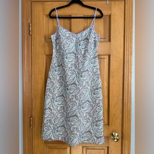 J.Crew Womens 6 Tall Paisley Cotton Sundress Spaghetti Strap Summer Dress